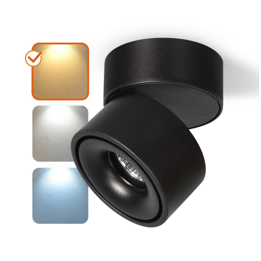 LED ljusreglerad spotlight LAHTI LED/13,5W/230V 3000K CRI 90 svart