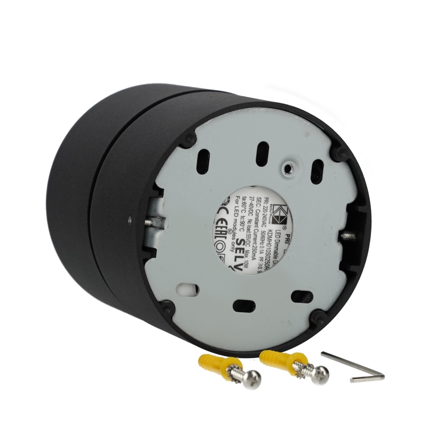 LED ljusreglerad spotlight LAHTI LED/13,5W/230V 3000K CRI 90 svart