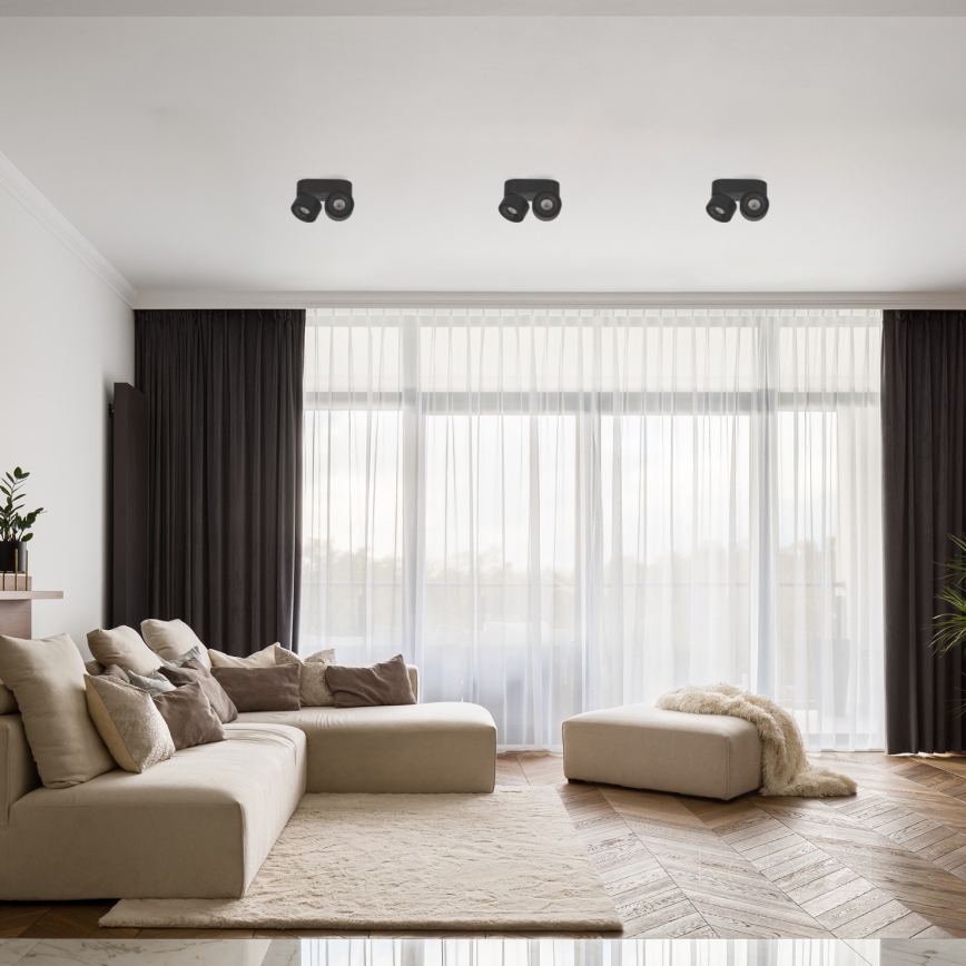LED ljusreglerad spotlight LAHTI MINI 2xLED/9W/230V 3000K CRI 90 svart