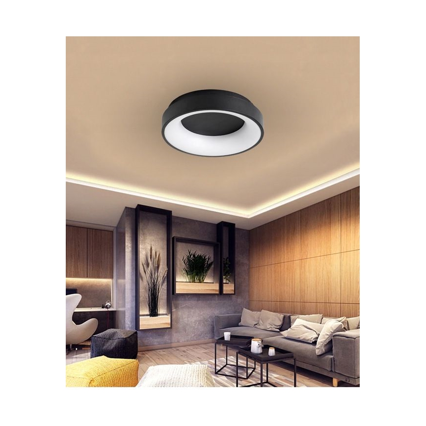 LED ljusreglerad taklampa NOVA LED/54W/230V 3000-6500K svart + fjärrkontroll