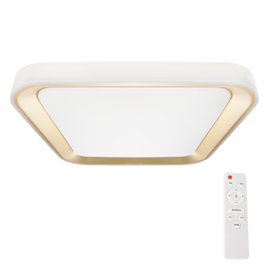 LED ljusreglerad taklampa QUADRO LED/38W/230V 3000-6000K vit/gyllene + fjärrkontroll