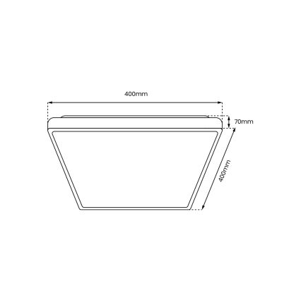 LED ljusreglerad taklampa QUADRO LED/38W/230V 3000-6000K vit/gyllene + fjärrkontroll