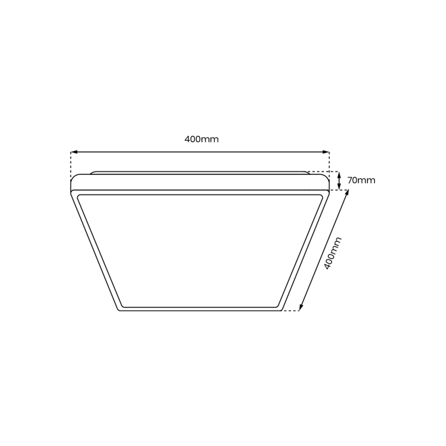 LED ljusreglerad taklampa QUADRO LED/38W/230V 3000-6000K vit/svart + fjärrkontroll