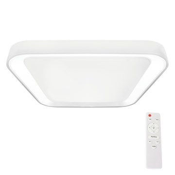 LED ljusreglerad taklampa QUADRO LED/66W/230V 3000-6000K vit + fjärrkontroll