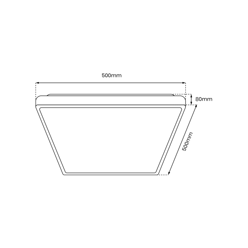 LED ljusreglerad taklampa QUADRO LED/66W/230V 3000-6000K vit + fjärrkontroll