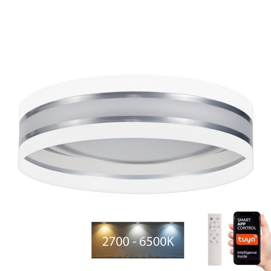 LED ljusreglerad taklampa SMART CORAL LED/24W/230V Wi-Fi Tuya vit + fjärrkontroll