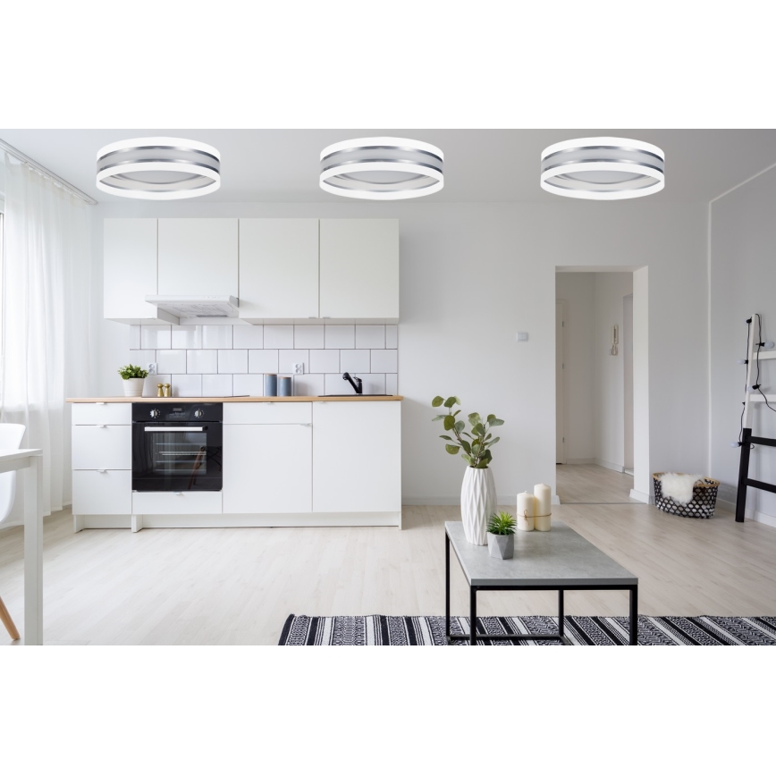 LED ljusreglerad taklampa SMART CORAL LED/24W/230V Wi-Fi Tuya vit + fjärrkontroll