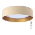 LED ljusreglerad taklampa  SMART GALAXY LED/24W/230V beige /gyllene  3000-6500K + Fjärrkontroll