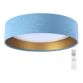 LED ljusreglerad taklampa  SMART GALAXY LED/24W/230V blå /gyllene  3000-6500K + Fjärrkontroll