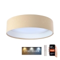 LED ljusreglerad taklampa SMART GALAXY LED/24W/230V diameter 45 cm 2700-6500K Wi-Fi Tuya beige/vit + fjärrkontroll
