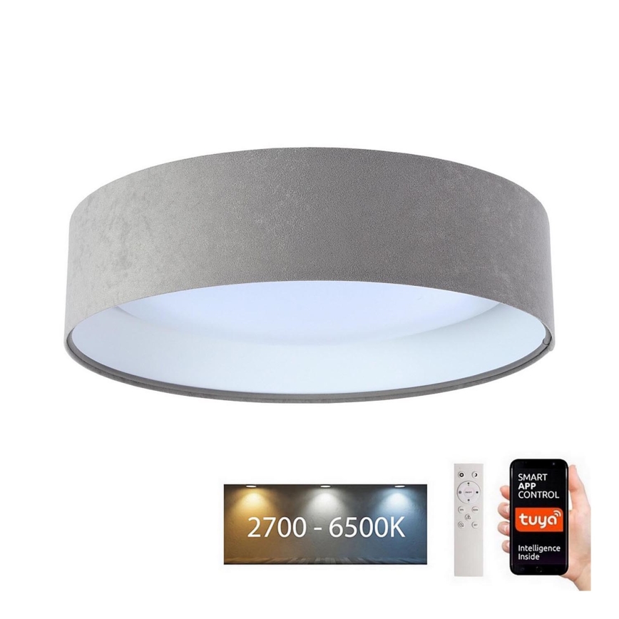 LED ljusreglerad taklampa SMART GALAXY LED/24W/230V diameter 45 cm 2700-6500K Wi-Fi Tuya grå/vit + fjärrkontroll