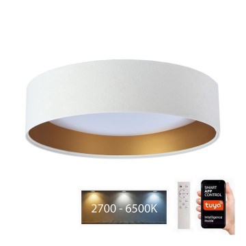 LED ljusreglerad taklampa SMART GALAXY LED/24W/230V diameter 45 cm 2700-6500K Wi-Fi Tuya vit/guld + fjärrkontroll