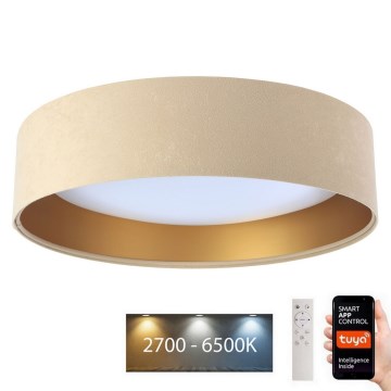 LED ljusreglerad taklampa SMART GALAXY LED/36W/230V diameter 55 cm 2700-6500K Wi-Fi Tuya beige/guld + fjärrkontroll