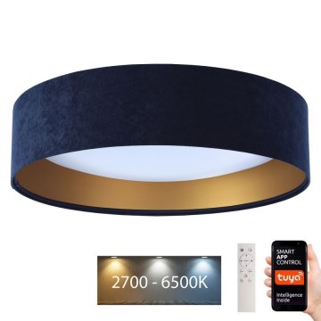 LED ljusreglerad taklampa SMART GALAXY LED/36W/230V diameter 55 cm 2700-6500K Wi-Fi Tuya blå/guld +remote kontroll