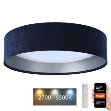 LED ljusreglerad taklampa SMART GALAXY LED/36W/230V diameter 55 cm 2700-6500K Wi-Fi Tuya blå/silver + fjärrkontroll
