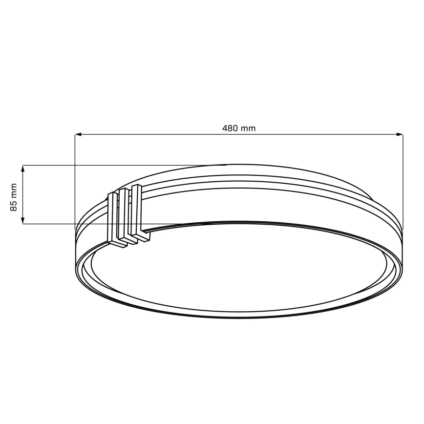LED ljusreglerad taklampa till badrum ARLETTA LED/72W/230V diameter 48 cm 3000-6000K IP44 + fjärrkontroll