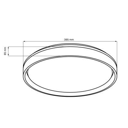 LED ljusreglerad taklampa till badrum ELIZA LED/48W/230V diameter 38,5 cm 3000-6000K IP44 + fjärrkontroll
