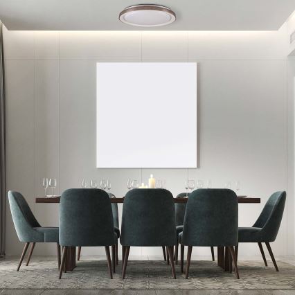 LED ljusreglerad taklampa till badrum GRAŻYNA LED/72W/230V 3000-6000K diameter 51 cm IP44 grå + fjärrkontroll
