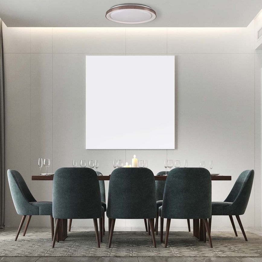 LED ljusreglerad taklampa till badrum GRAŻYNA LED/72W/230V 3000-6000K diameter 51 cm IP44 grå + fjärrkontroll