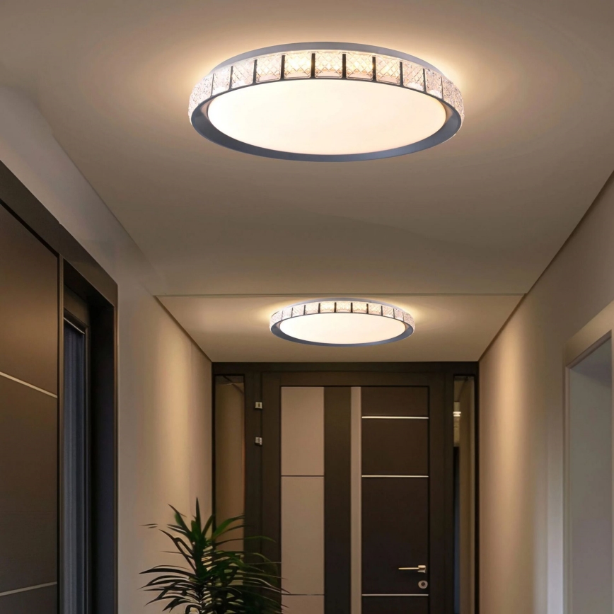 LED ljusreglerad taklampa till badrum NINA LED/72W/230V diameter 49 cm 3000-6000K IP44 + fjärrkontroll