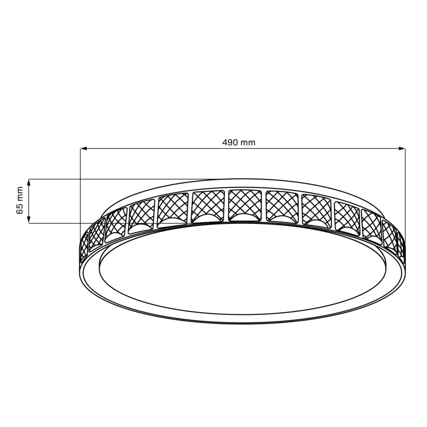 LED ljusreglerad taklampa till badrum NINA LED/72W/230V diameter 49 cm 3000-6000K IP44 + fjärrkontroll