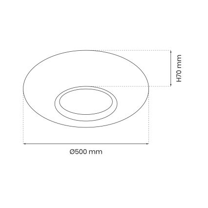 LED ljusreglerad taklampa TOKYO LED/48W/230V 3000-6000K + fjärrkontroll