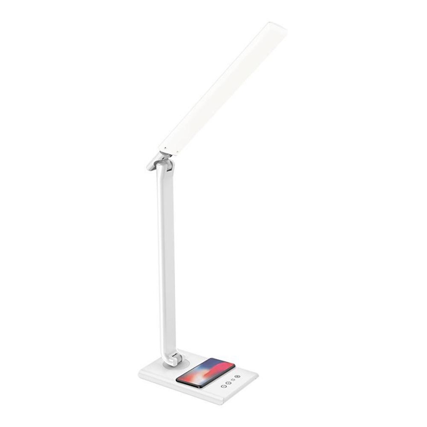 LED ljusreglerad touch bordslampa  med trådlös laddning  MEGGIE LED/8W/230V + USB