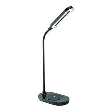 LED ljusreglerad touch bordslampa  med trådlös laddning  OCTAVIA LED/7W/230V svart 