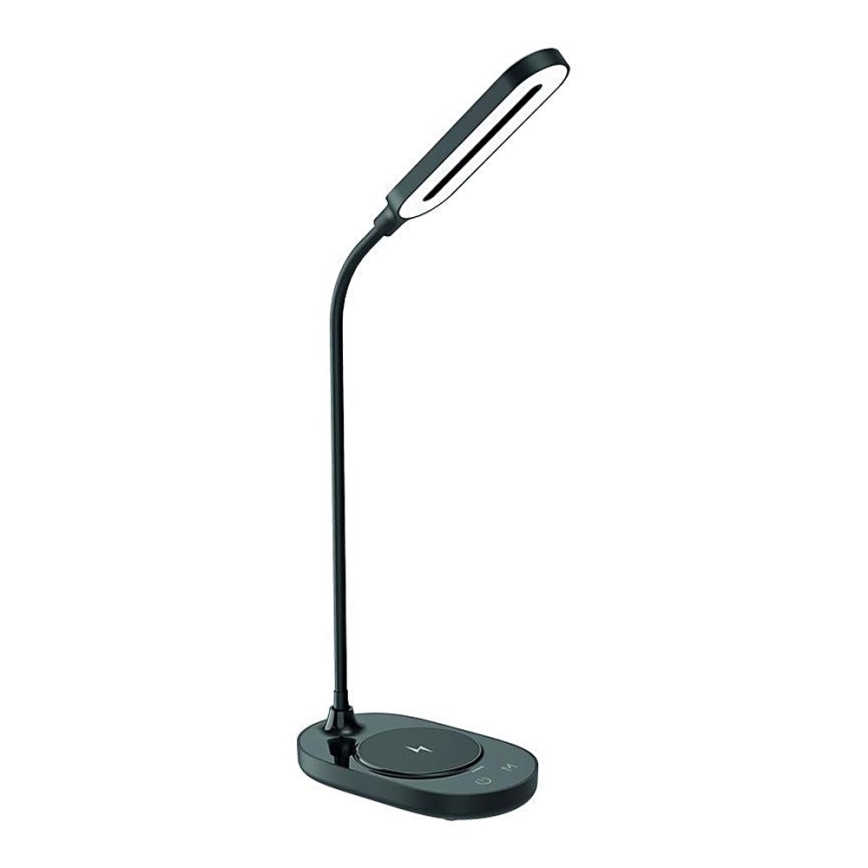 LED ljusreglerad touch bordslampa  med trådlös laddning  OCTAVIA LED/7W/230V svart 
