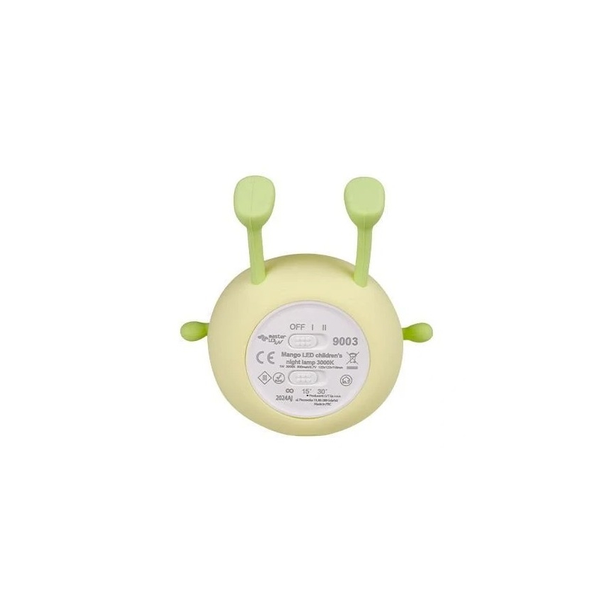 LED Ljusreglerad uppladdningsbar barns nattlampa LED/1W/5V 3000K 800 mAh mango