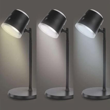 LED Ljusreglerad uppladdningsbar bordslampa 04.01.2001 LED/6W/3,7V 3000K/4000K/6500K 1500mAh svart