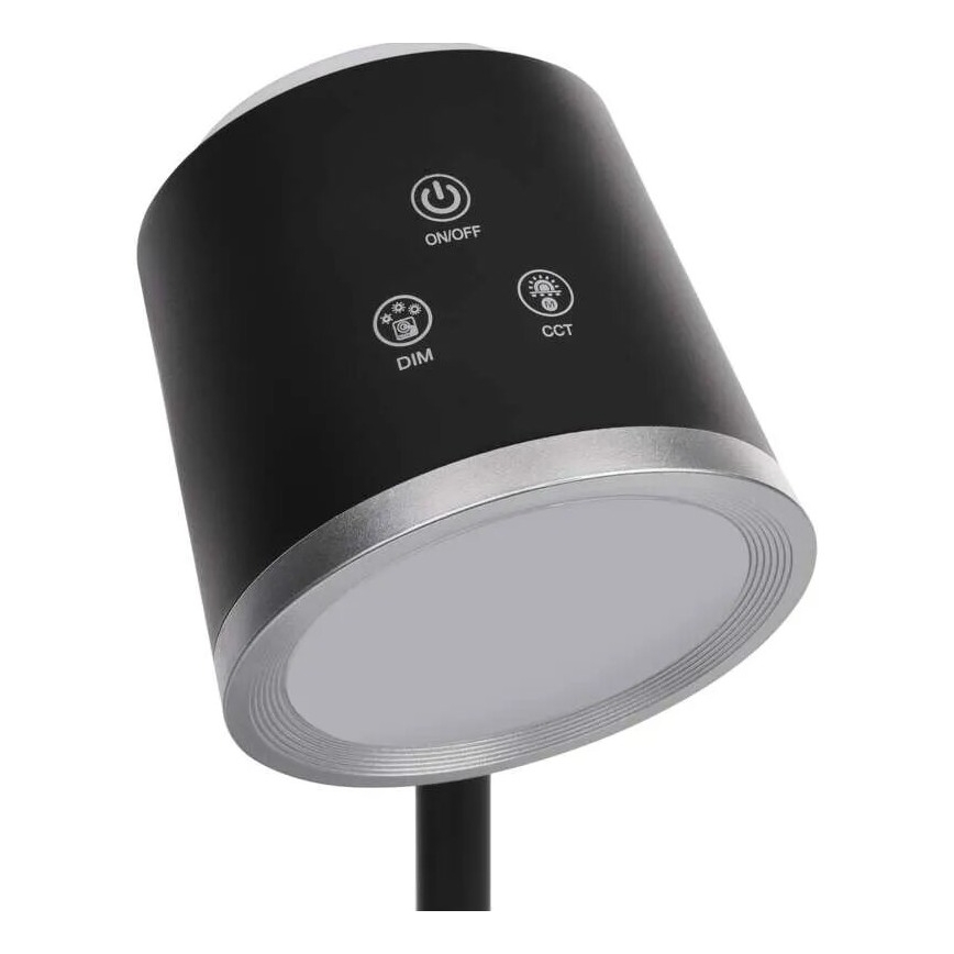 LED Ljusreglerad uppladdningsbar bordslampa 04.01.2001 LED/6W/3,7V 3000K/4000K/6500K 1500mAh svart