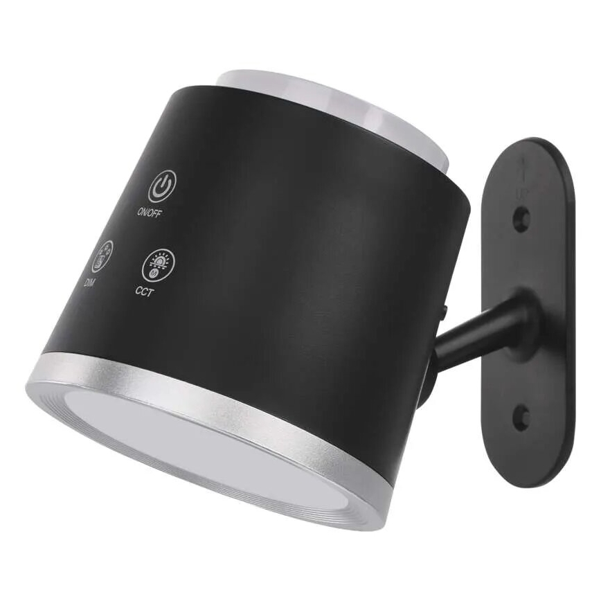 LED Ljusreglerad uppladdningsbar bordslampa 04.01.2001 LED/6W/3,7V 3000K/4000K/6500K 1500mAh svart