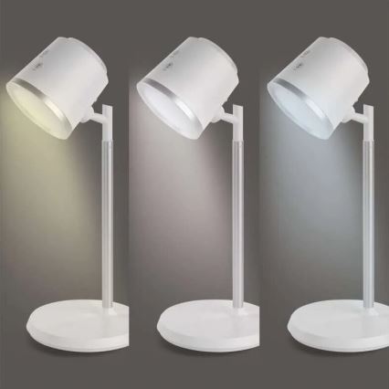 LED Ljusreglerad uppladdningsbar bordslampa 04.01.2001 LED/6W/3,7V 3000K/4000K/6500K 1500mAh vit