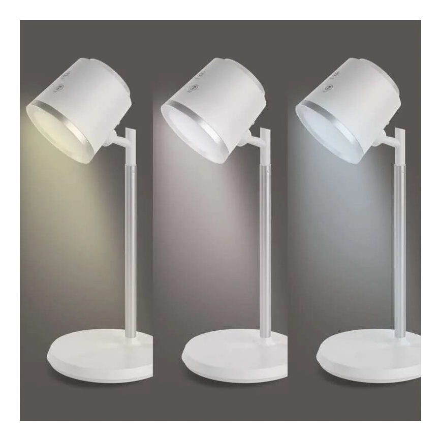 LED Ljusreglerad uppladdningsbar bordslampa 04.01.2001 LED/6W/3,7V 3000K/4000K/6500K 1500mAh vit