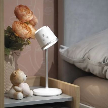 LED Ljusreglerad uppladdningsbar bordslampa 04.01.2001 LED/6W/3,7V 3000K/4000K/6500K 1500mAh vit