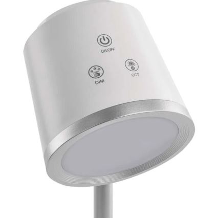 LED Ljusreglerad uppladdningsbar bordslampa 04.01.2001 LED/6W/3,7V 3000K/4000K/6500K 1500mAh vit
