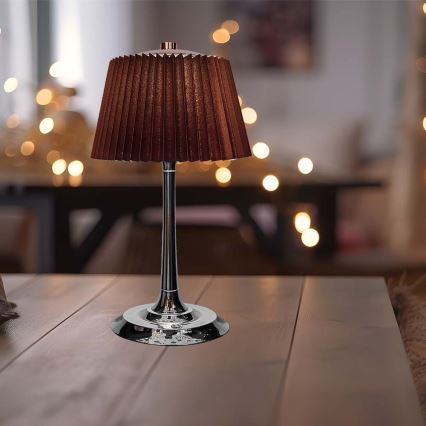LED Dimbar uppladdningsbar touch bordslampa LED/1,5W/5V 3000/4000/6000K 1800 mAh brun