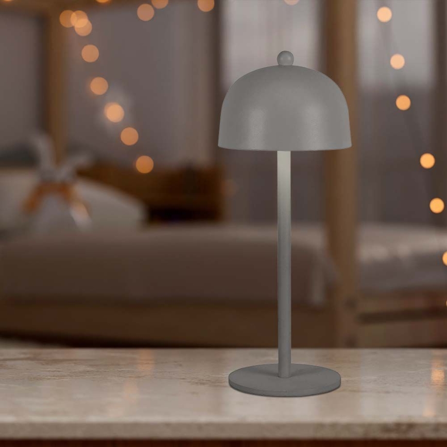 LED Dimbar uppladdningsbar touch bordslampa LED/1W/5V 3000-6000K 1800 mAh grå
