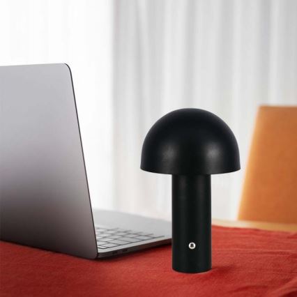 LED Dimbar uppladdningsbar touch bordslampa LED/1W/5V 3000-6000K 1800 mAh svart