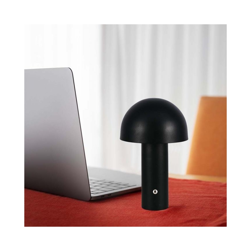 LED Dimbar uppladdningsbar touch bordslampa LED/1W/5V 3000-6000K 1800 mAh svart