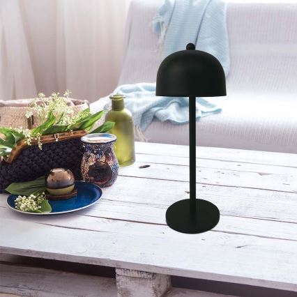 LED Dimbar uppladdningsbar touch bordslampa LED/1W/5V 3000-6000K 1800 mAh svart
