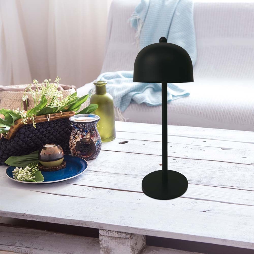 LED Dimbar uppladdningsbar touch bordslampa LED/1W/5V 3000-6000K 1800 mAh svart