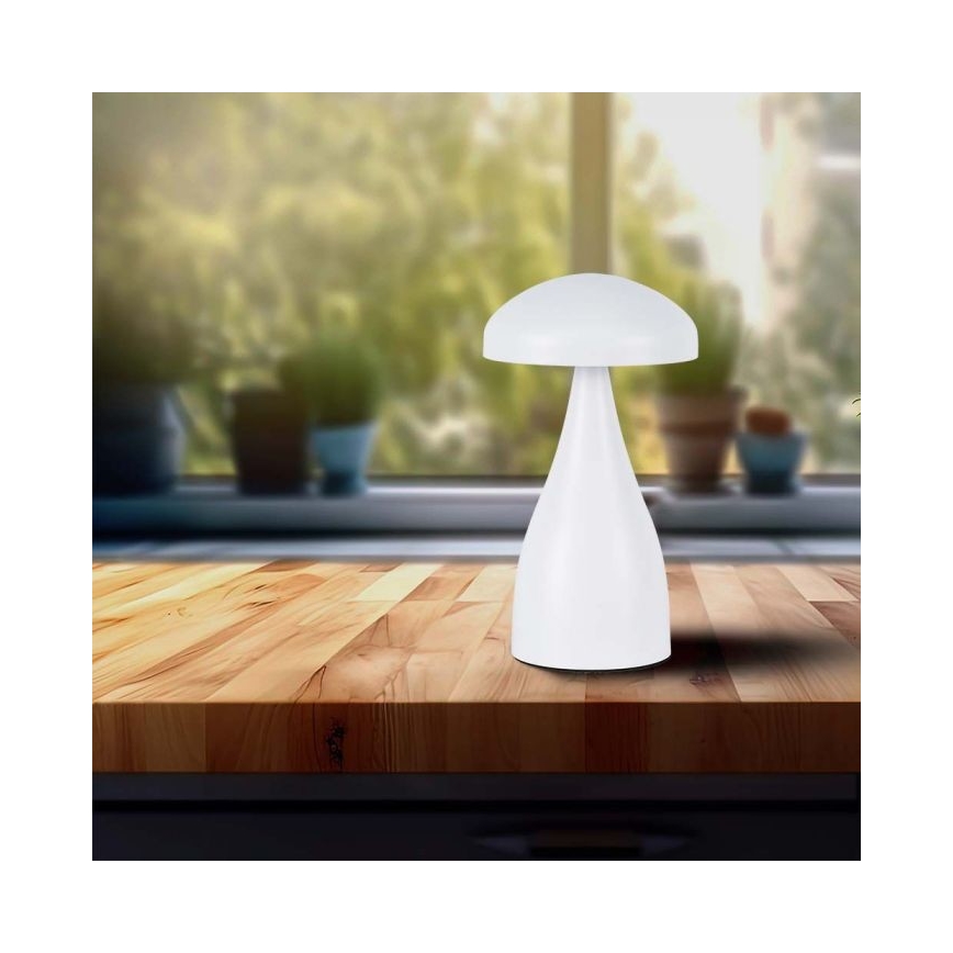LED Dimbar uppladdningsbar touch bordslampa LED/1W/5V 3000-6000K 1800 mAh vit