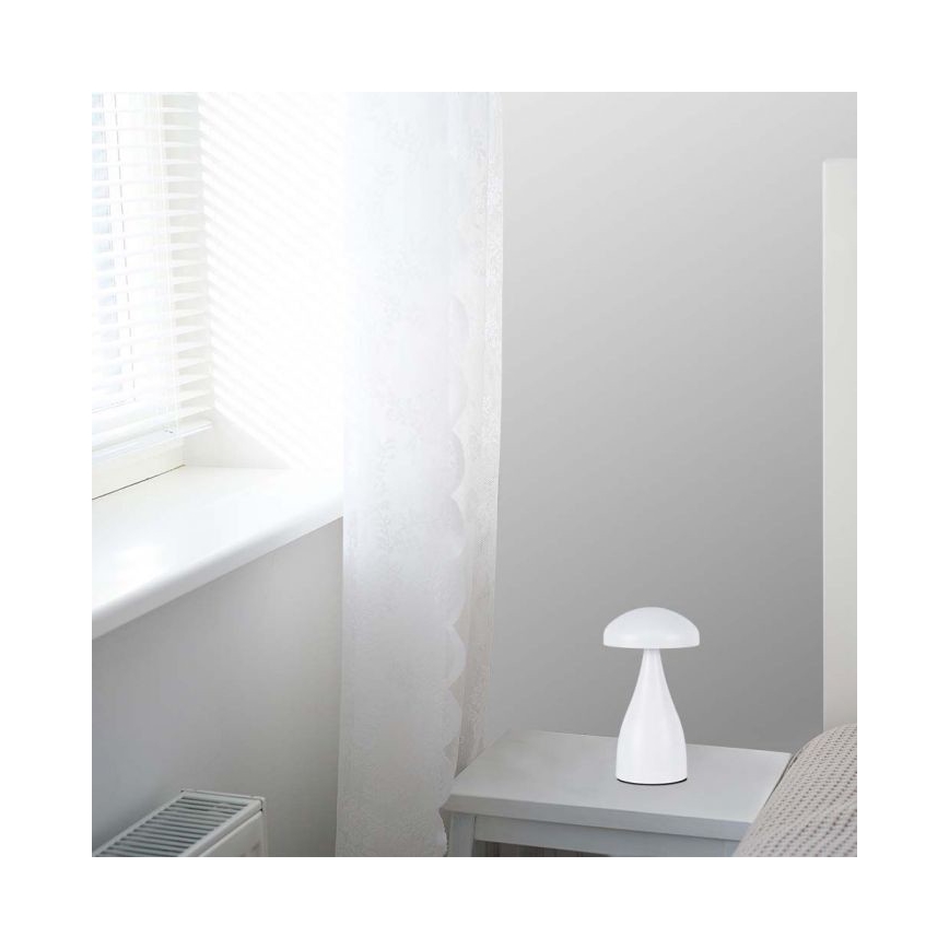 LED Dimbar uppladdningsbar touch bordslampa LED/1W/5V 3000-6000K 1800 mAh vit