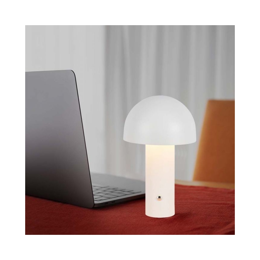LED Dimbar uppladdningsbar touch bordslampa LED/1W/5V 3000-6000K 1800 mAh vit