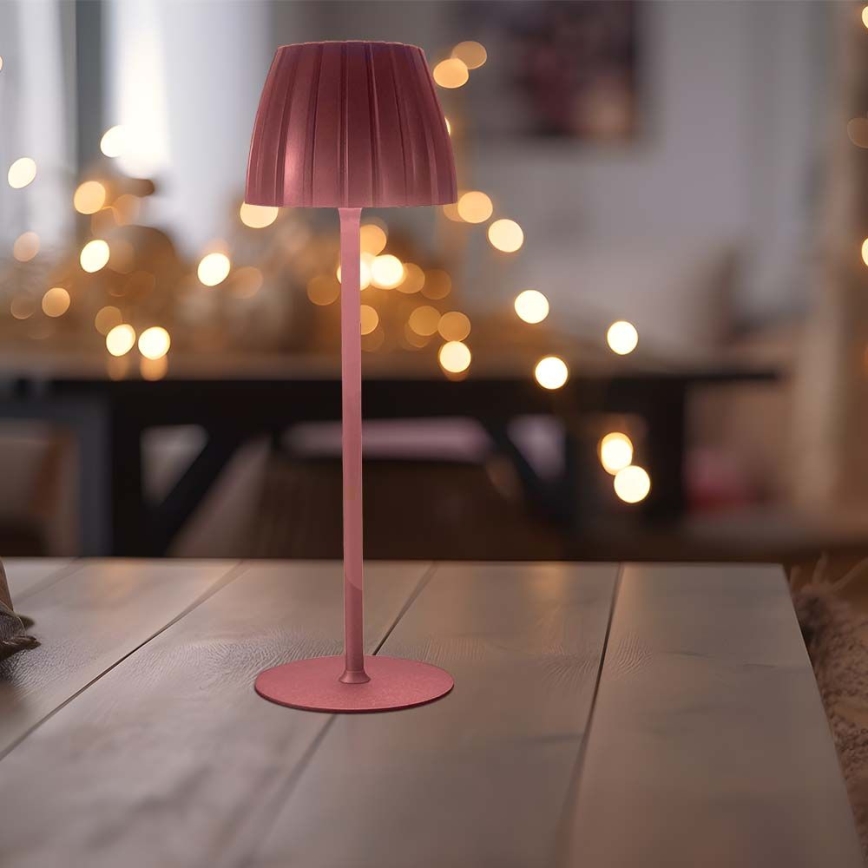 LED Dimbar uppladdningsbar touch bordslampa LED/2,7W/5V 3000/4000/6000K 1800 mAh brun