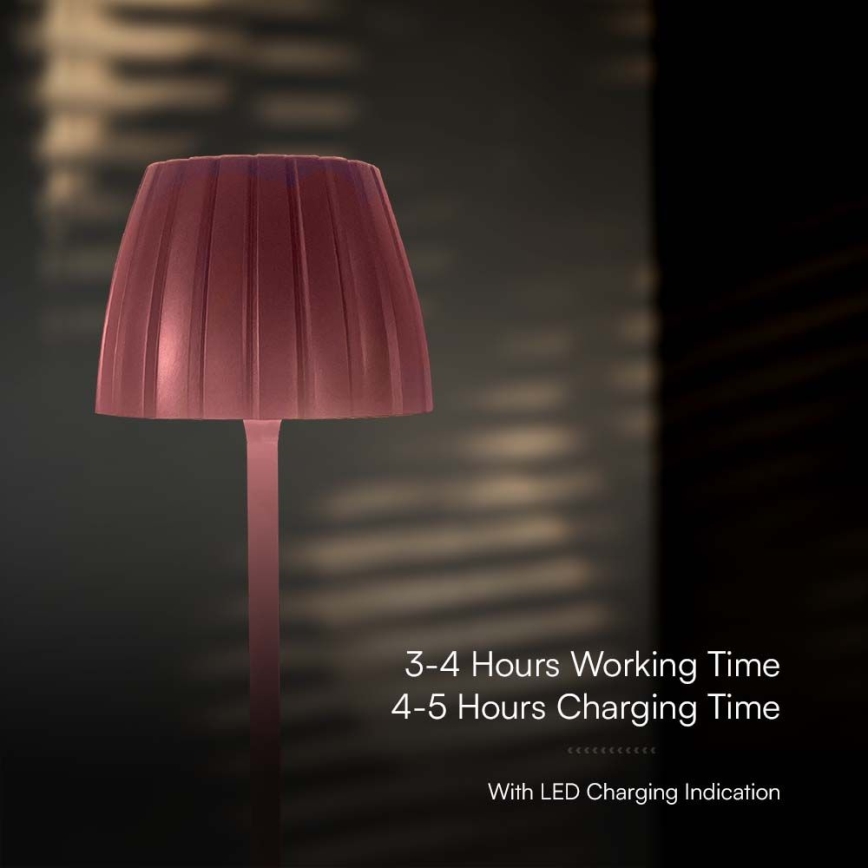 LED Dimbar uppladdningsbar touch bordslampa LED/2,7W/5V 3000/4000/6000K 1800 mAh brun