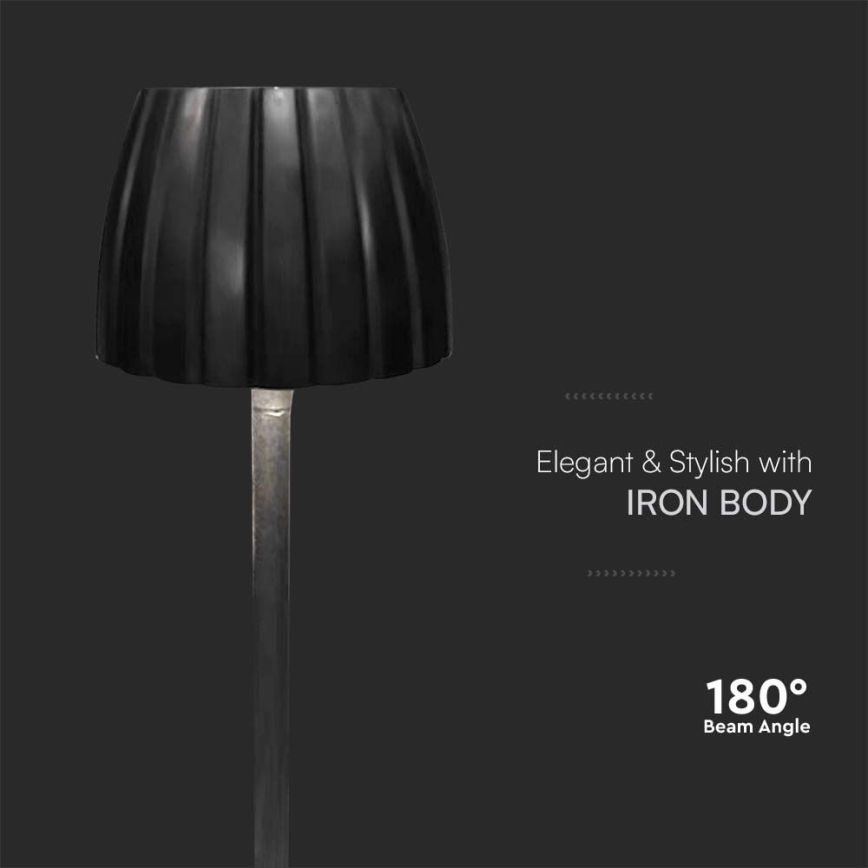 LED Dimbar uppladdningsbar touch bordslampa LED/2,7W/5V 3000/4000/6000K 1800 mAh svart
