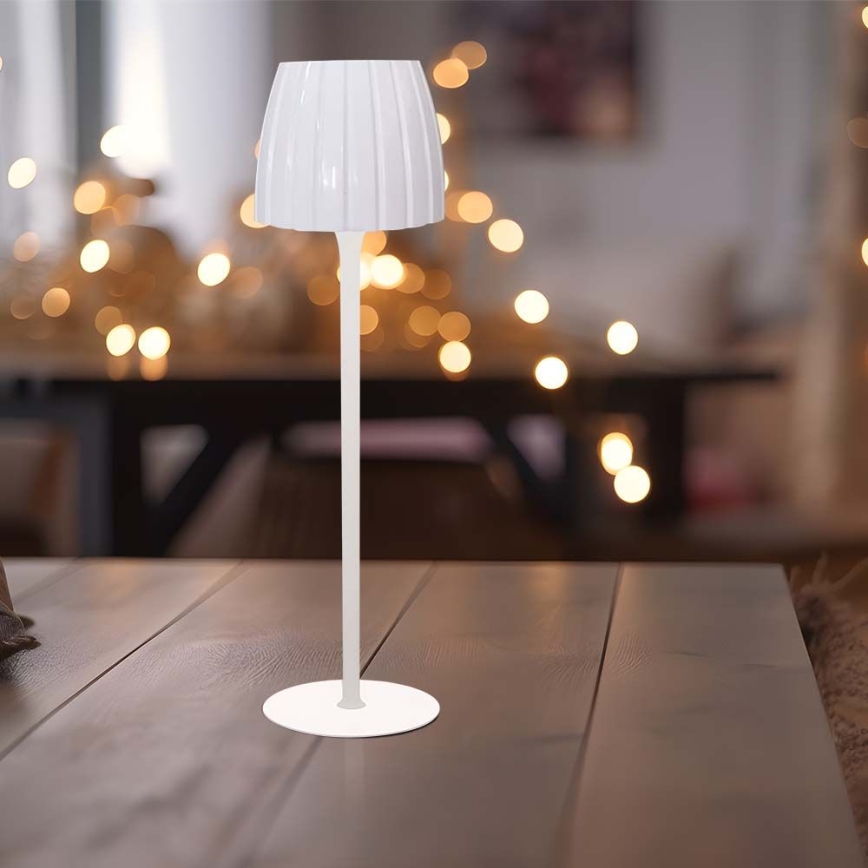 LED Dimbar uppladdningsbar touch bordslampa LED/2,7W/5V 3000/4000/6000K 1800 mAh vit